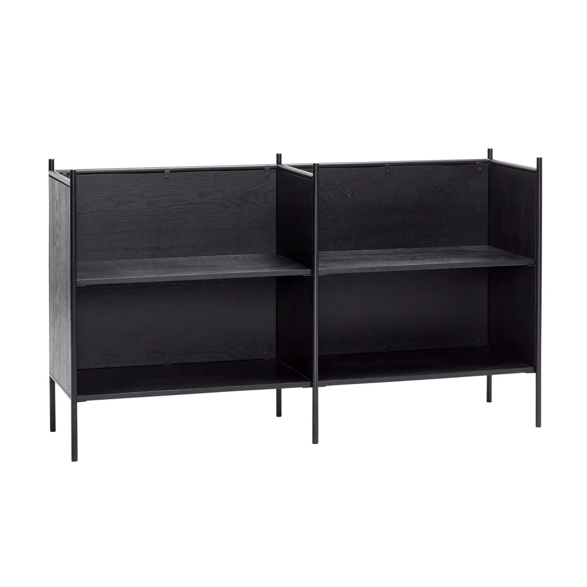 Hylle 75x131 cm, Metall-svart