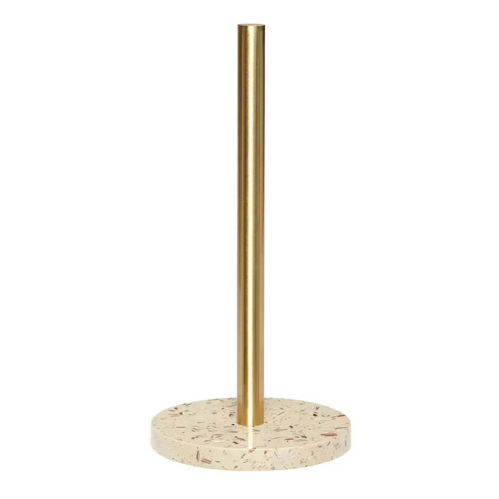 Kjøkkenrullholder 29 cm, Marmor-messing
