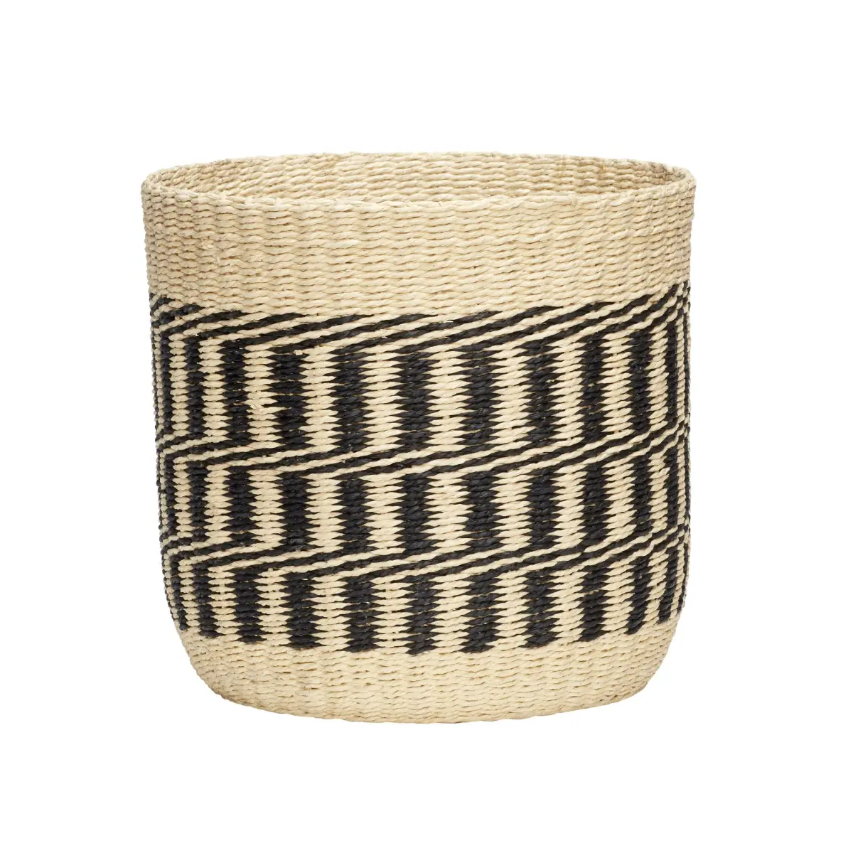 Kurv rund Ø33 cm, Svart-natur