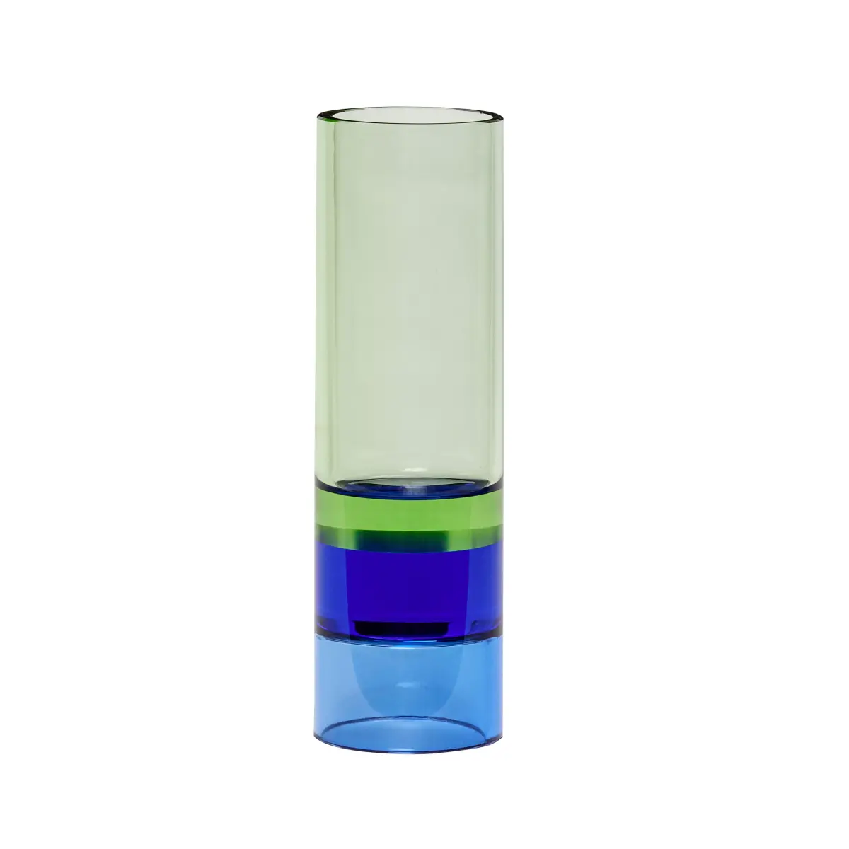 Lyslykt Vase Ø5 cm, Grønn-blå