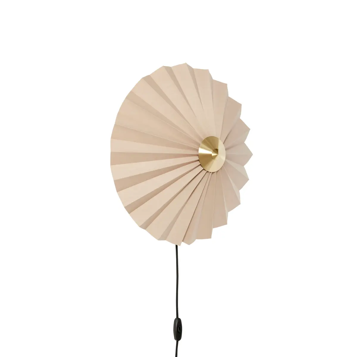 Pliss vegglampe, Beige