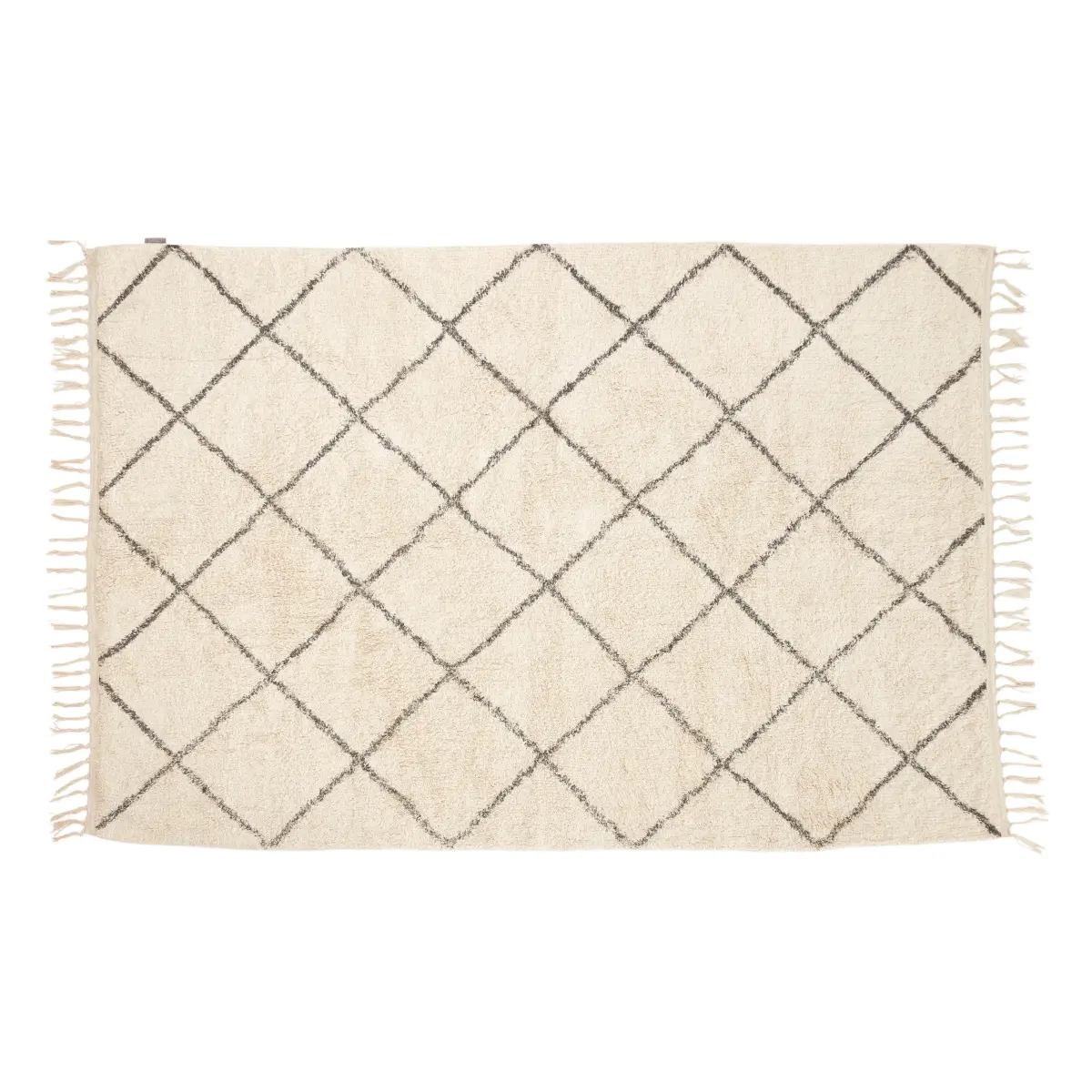 Teppe 120x180 cm viskose beige, Hvit-grå