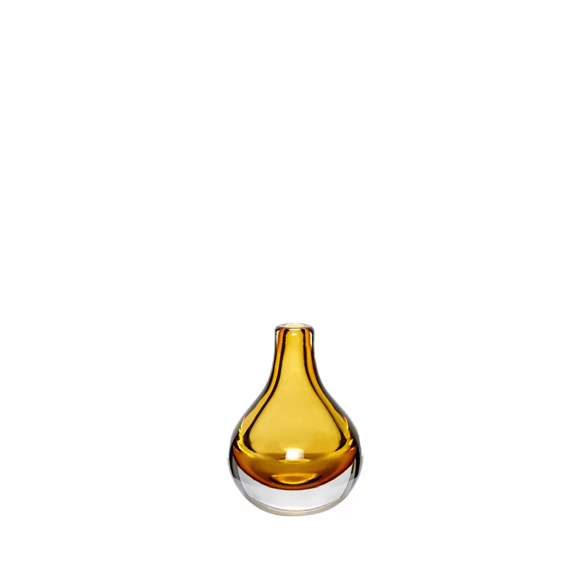 Vase Ø10 cm, Klar-amber