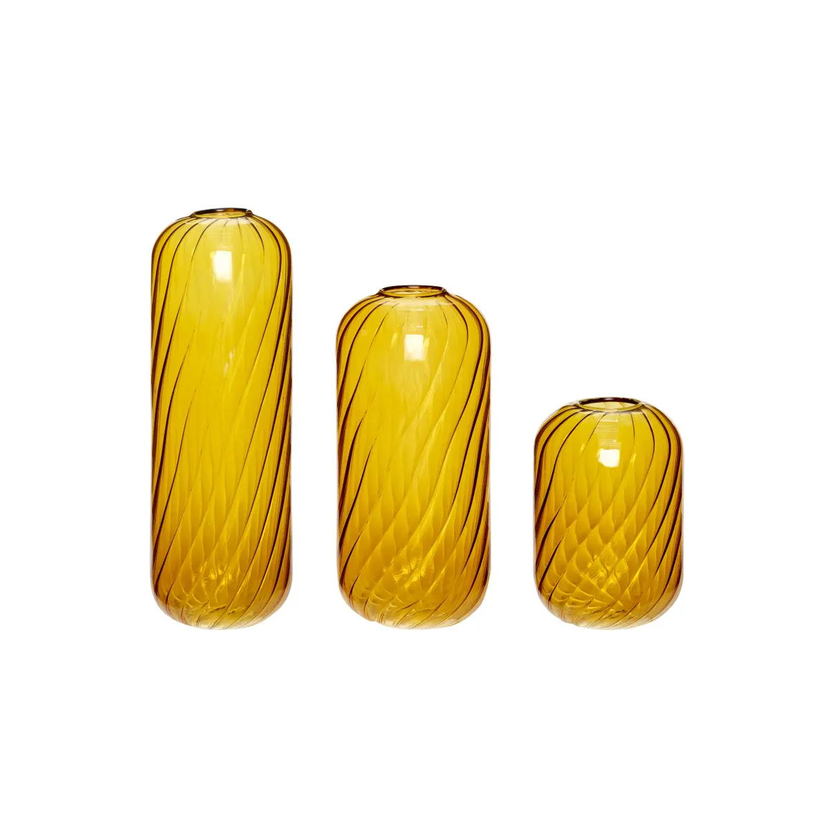 Vase 3-pakning, Glas- rav