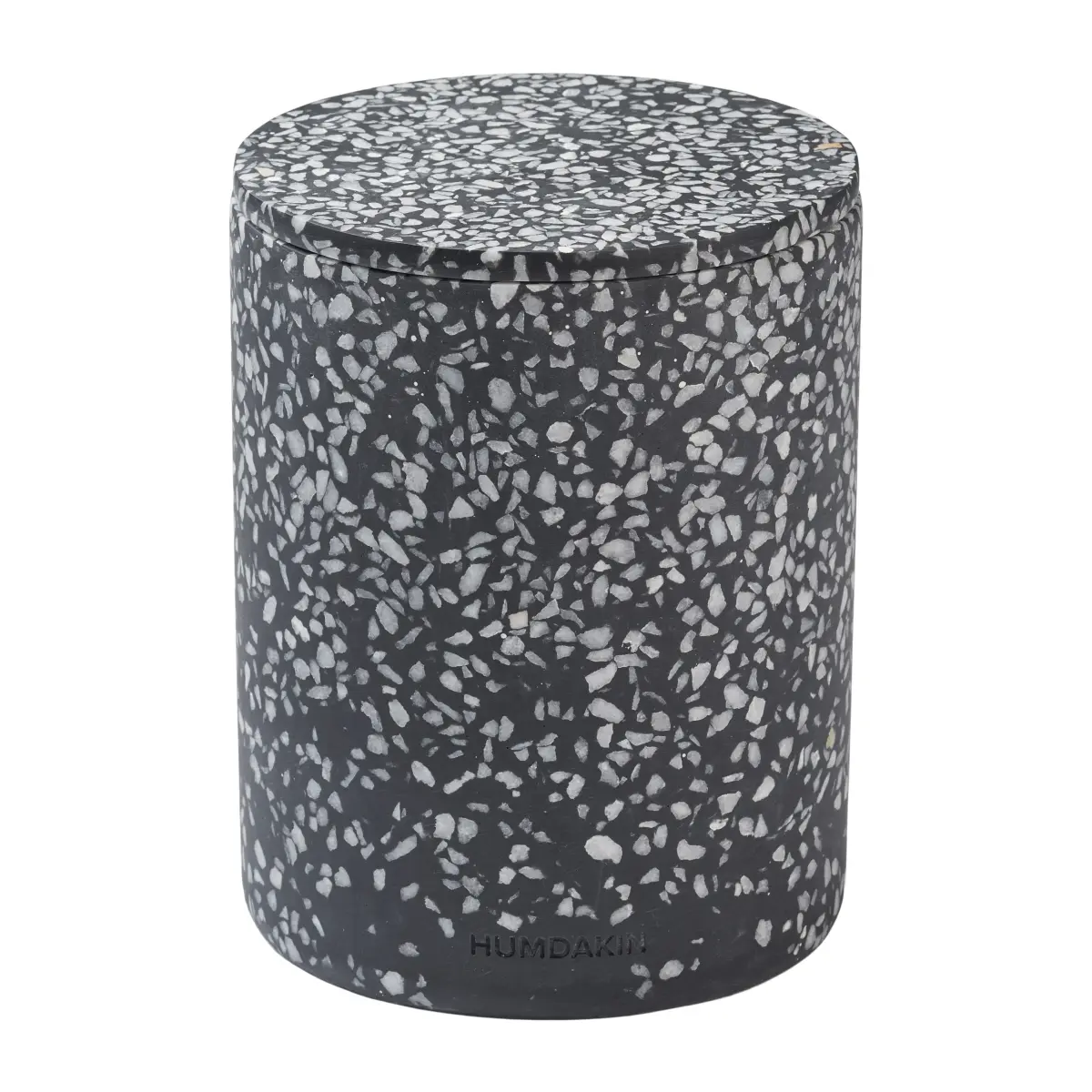 Humdakin Terrazzo vase med lokk Ø13 cm, Black