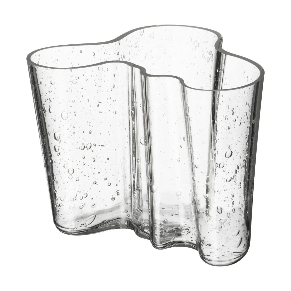 Alvar Aalto vase jubileumsutgave 120 mm, Bobleglass klar