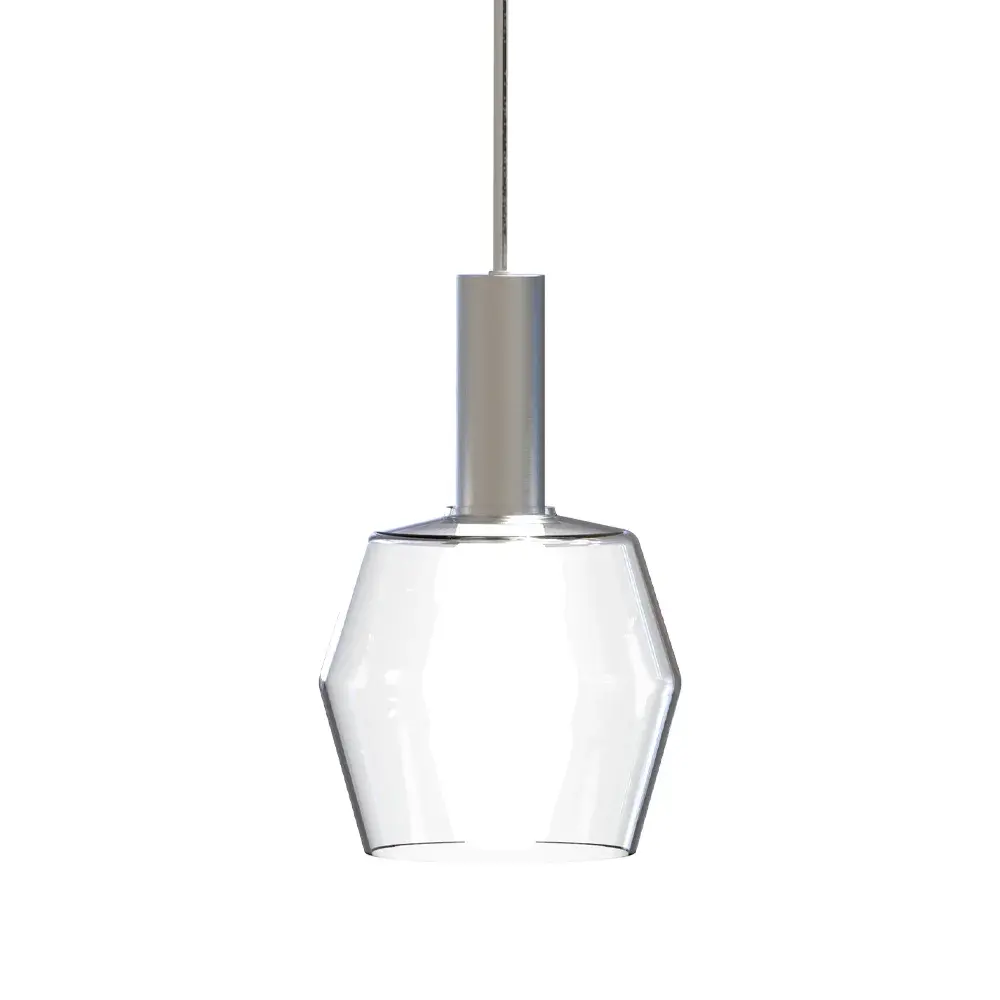 Polygon takpendel, glass klart