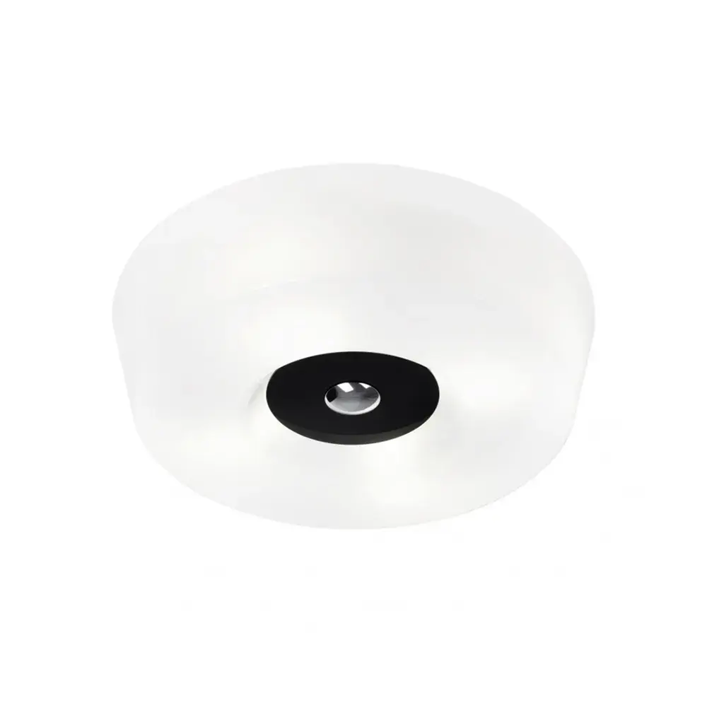 Yki 500 takplafond, Hvit, sort detalj