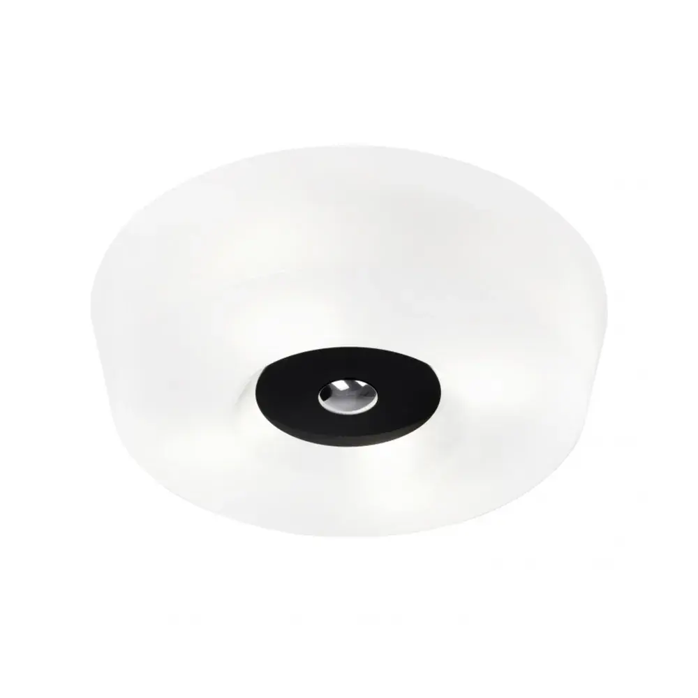Yki 600 takplafond, Hvit, sort detalj