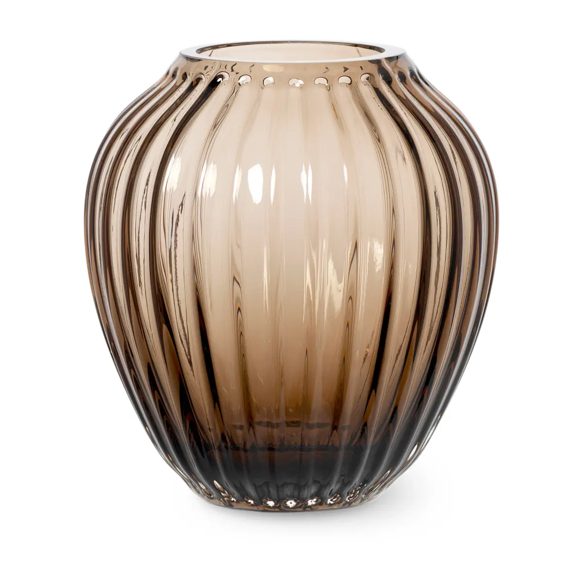 Hammershøi glassvase 14 cm, Valnøtt