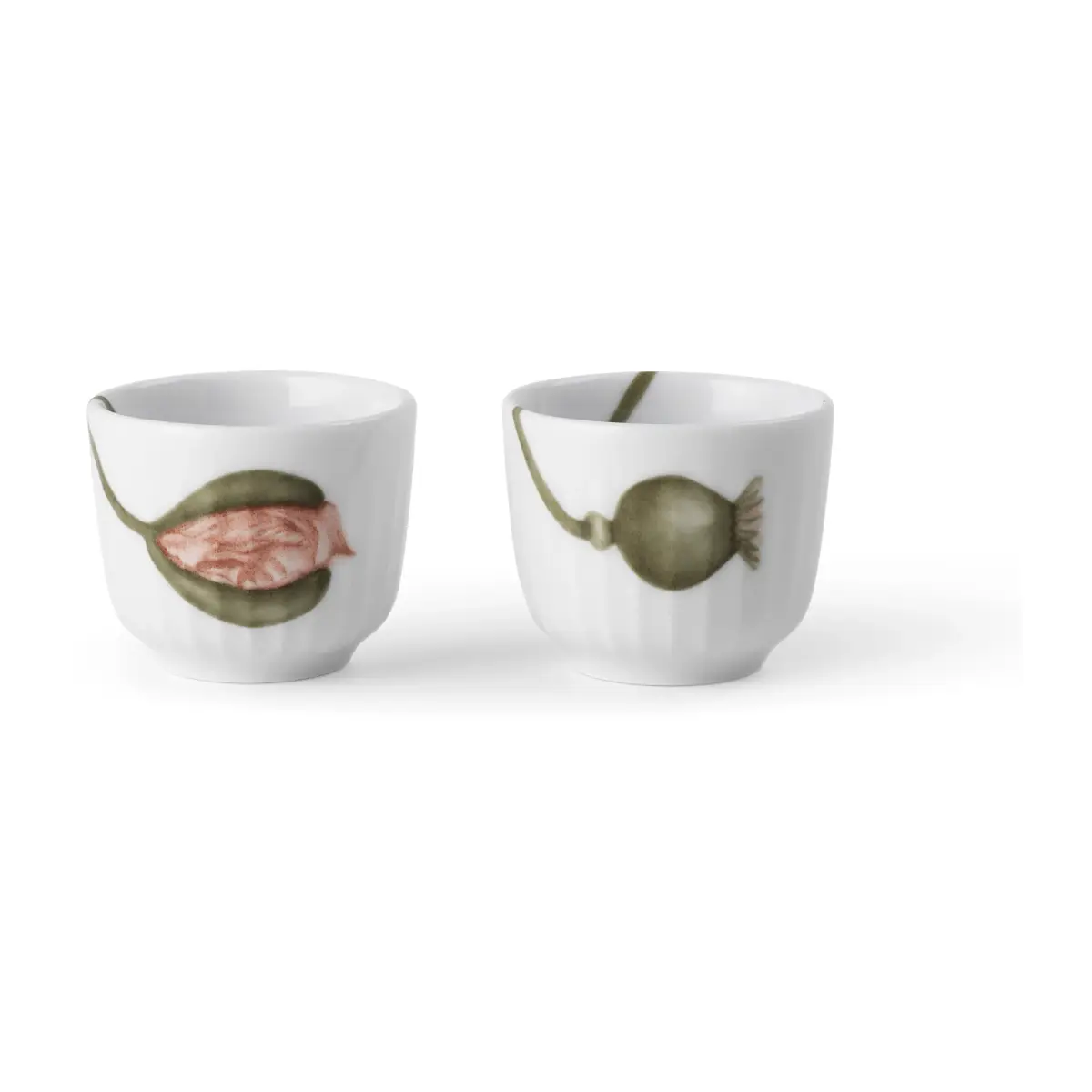 Hammershøi Poppy eggeglass 2-pakning, Hvit-dekor