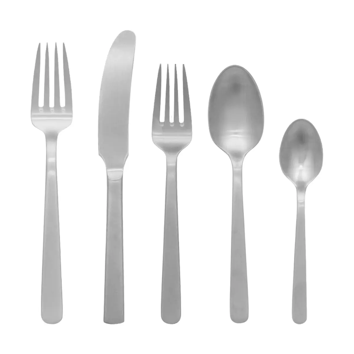 Grand Prix bestikksett 5 deler, Matte steel