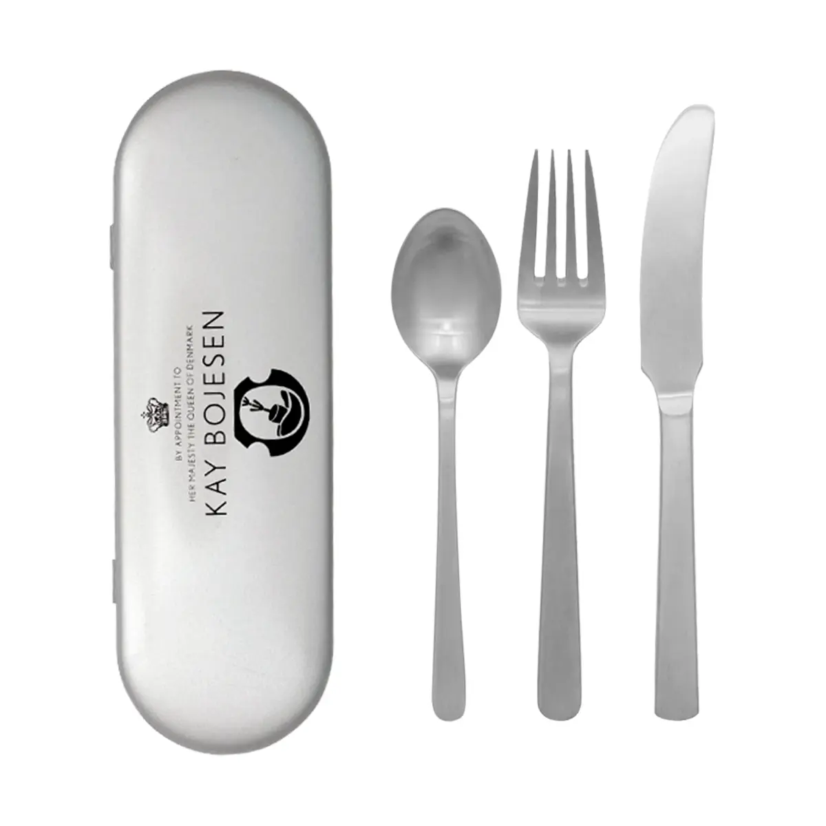 Grand Prix bestikksett reisesett 3 deler, Matte steel
