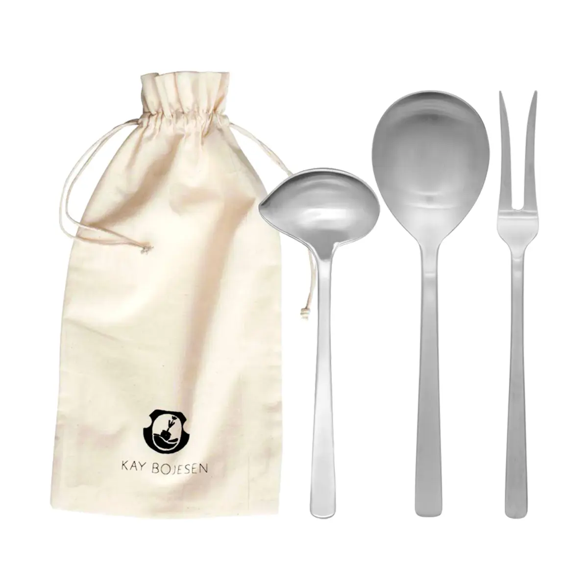 Grand Prix serveringssett 3 deler, Matte steel