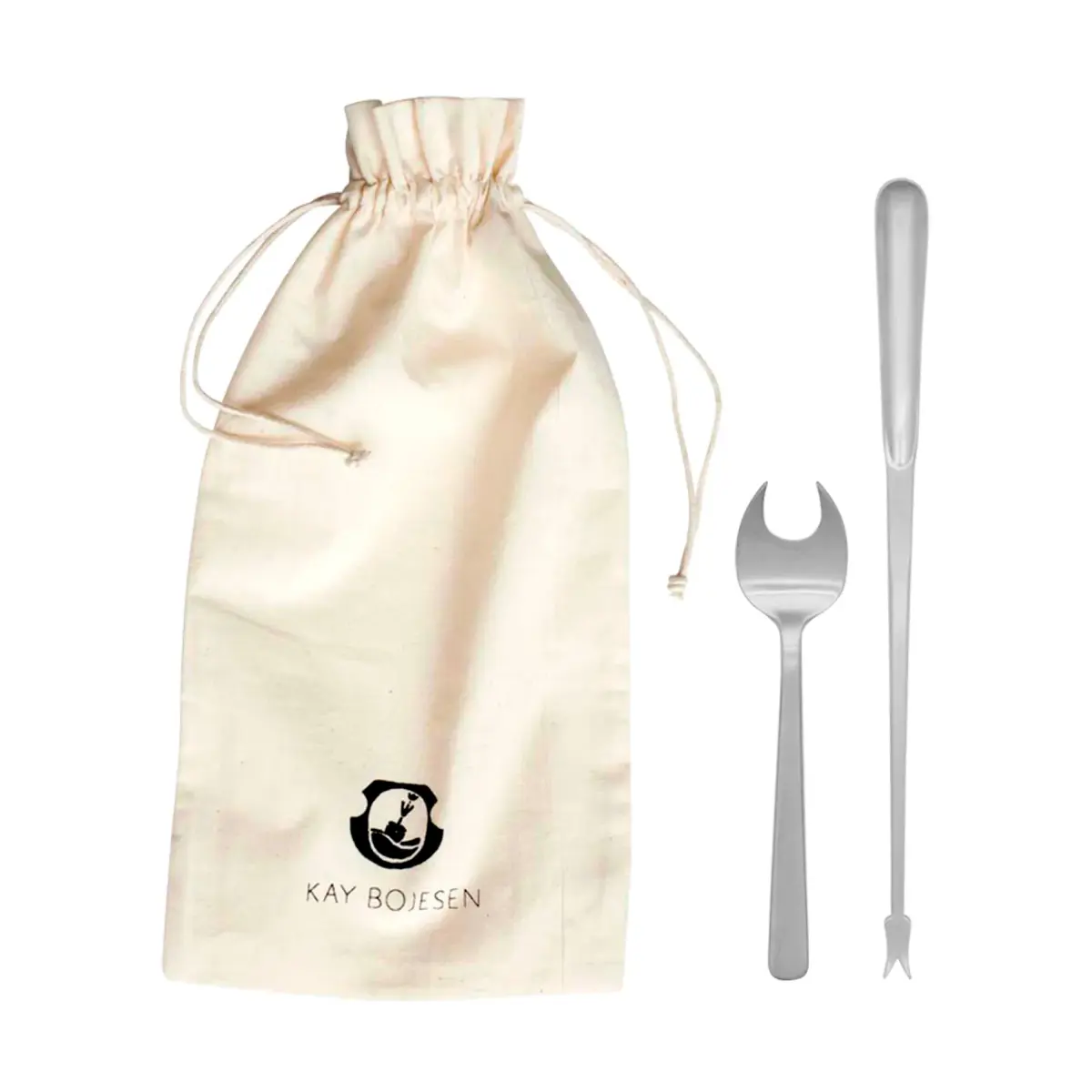 Grand Prix skalldyrbestikk 8 deler, Matte steel
