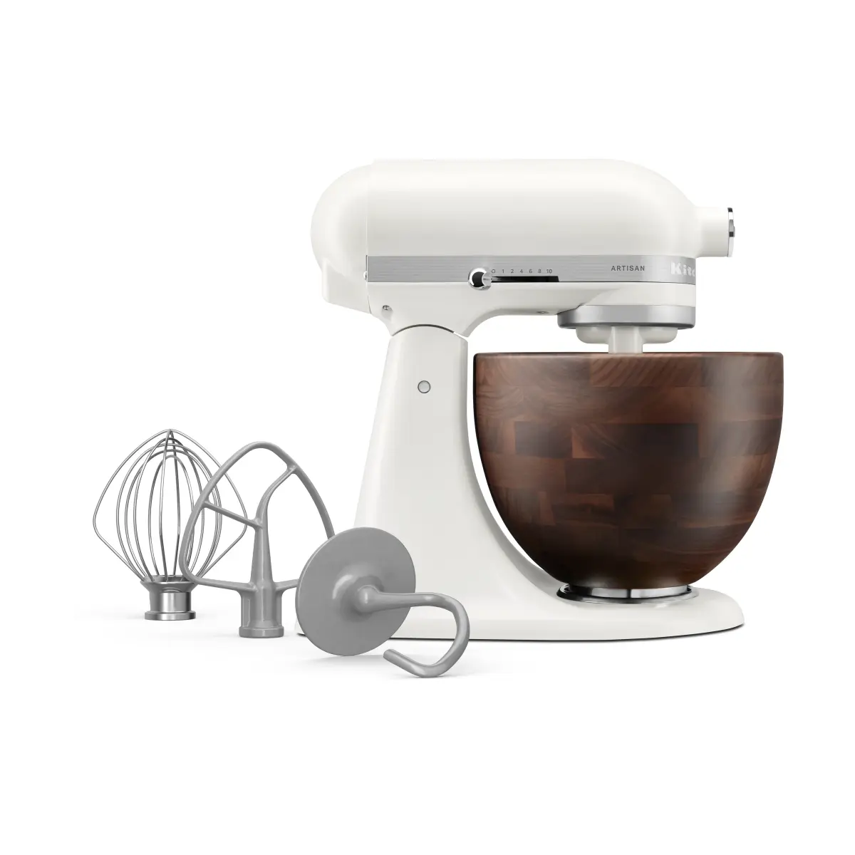 Aritsan 5KSM156 kjøkkenmaskin med treskål 4,7 l, Porcelain white-walnut
