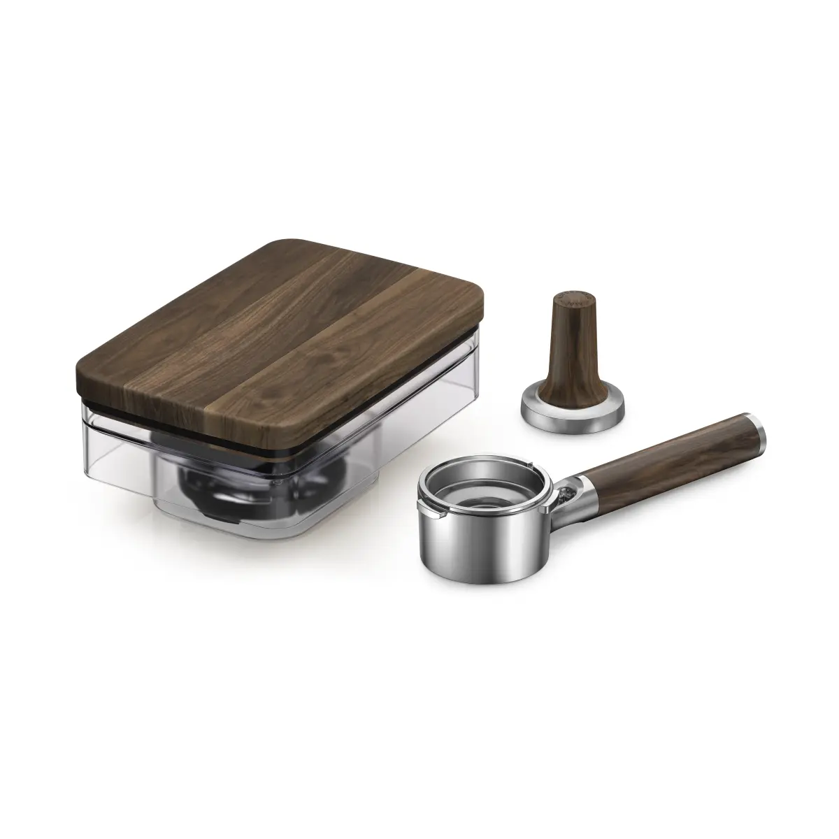 Tilbehørsett til espressomaskin, Walnut