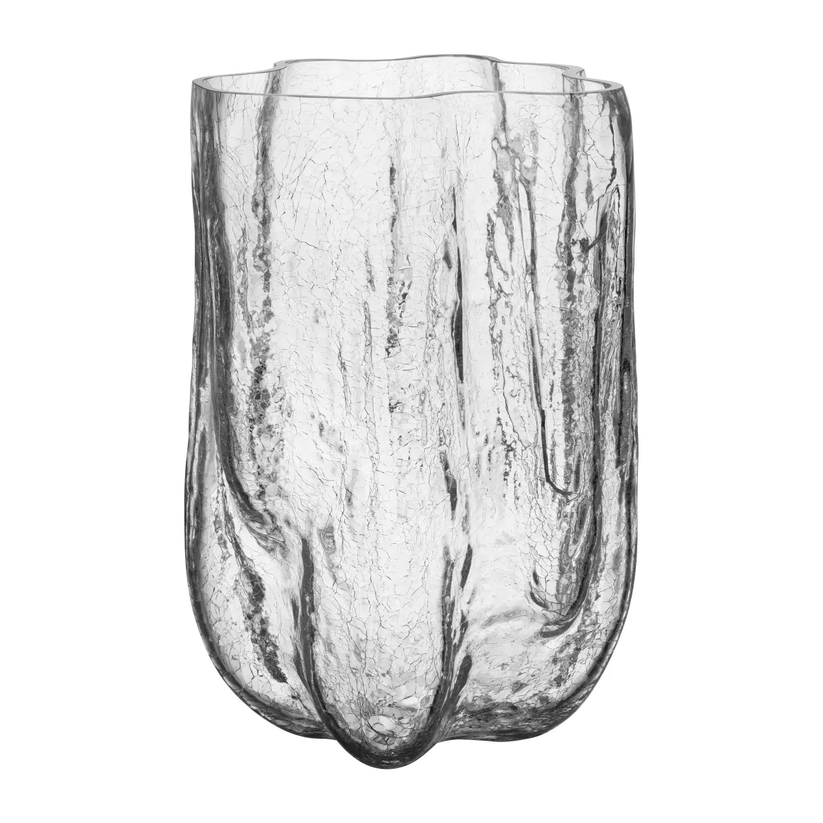 Crackle vase 37 cm, Klar