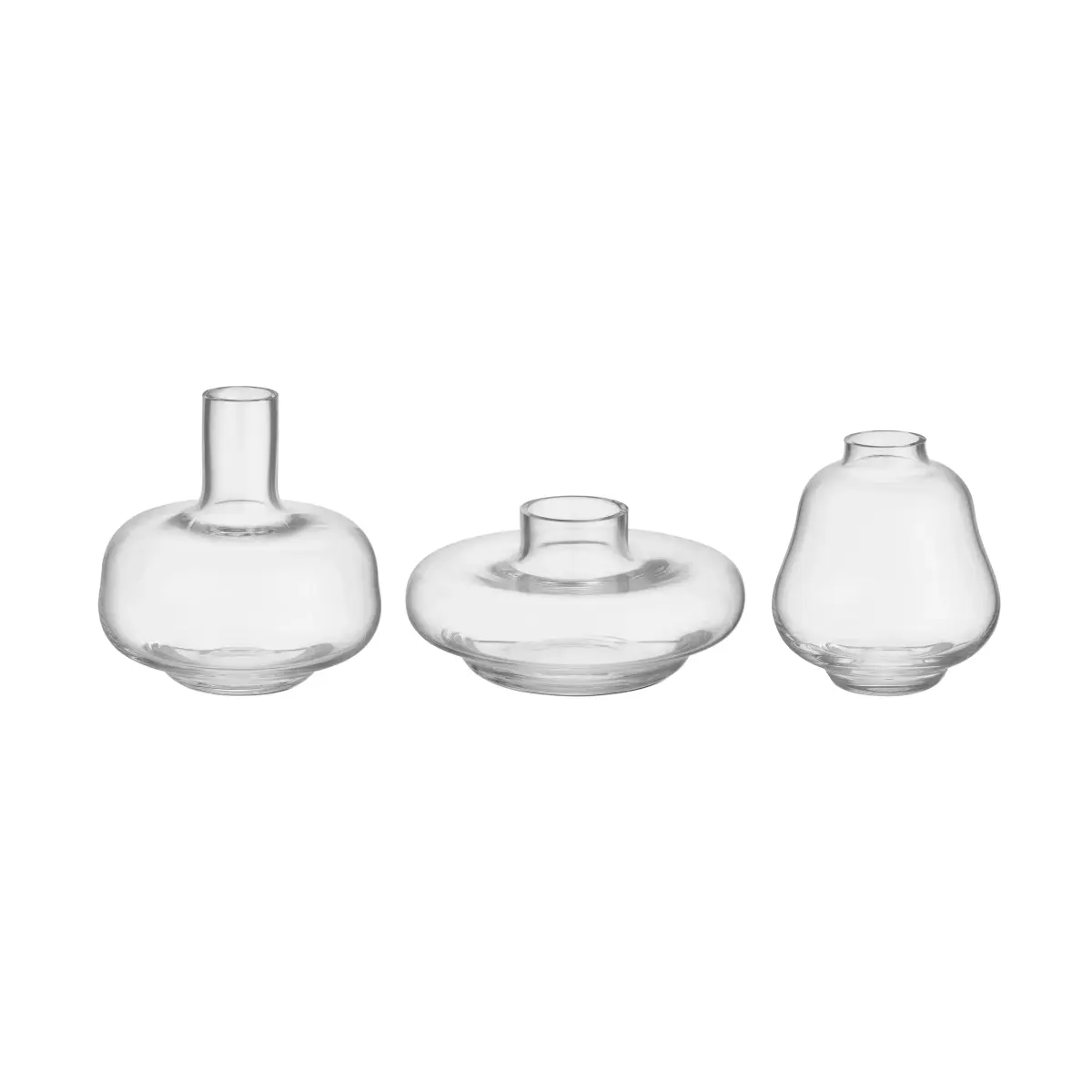 Kappa vase sett med 3, Klar