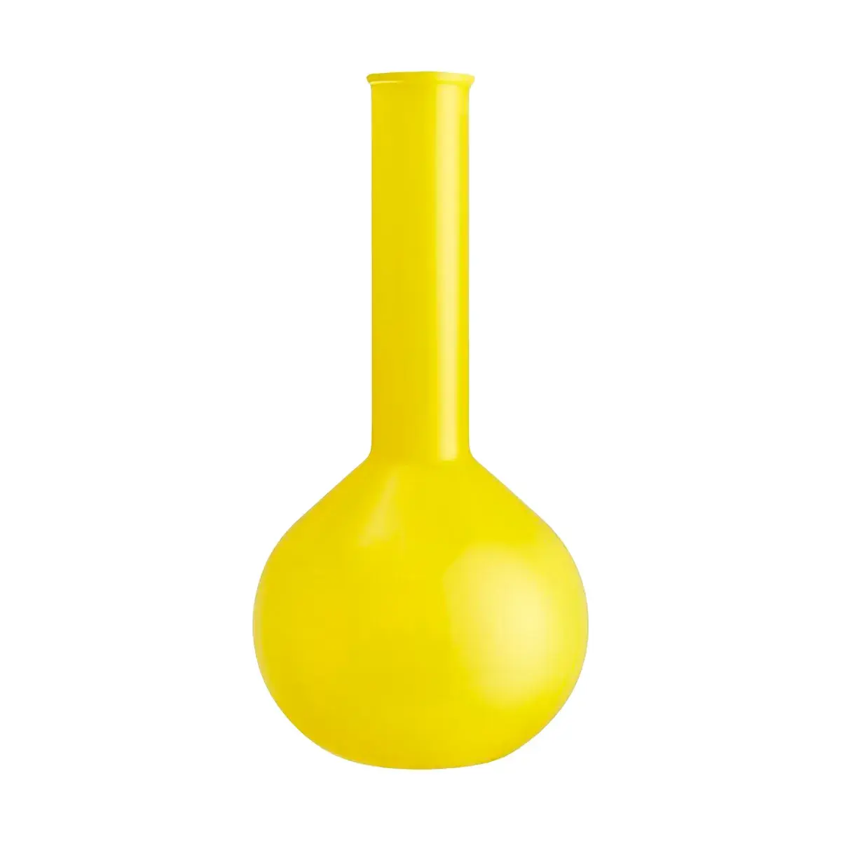 Lab rund flaske vase 31,5 cm, Gul