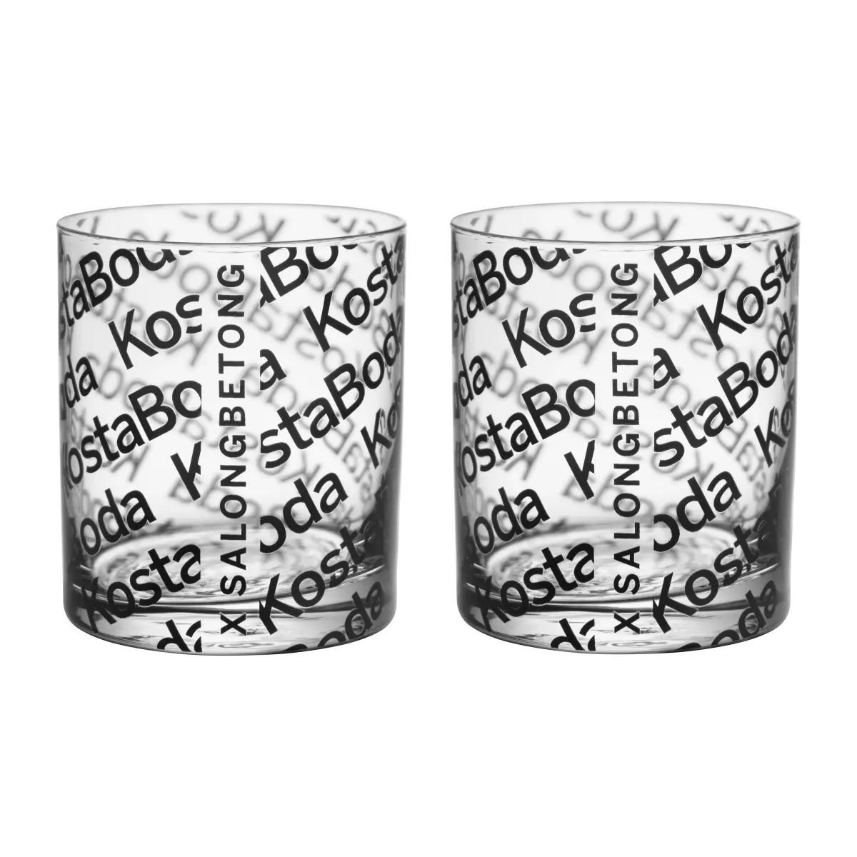 Salong Betong Old Fashioned glass 28 cl 2-pakning, Klar-sort