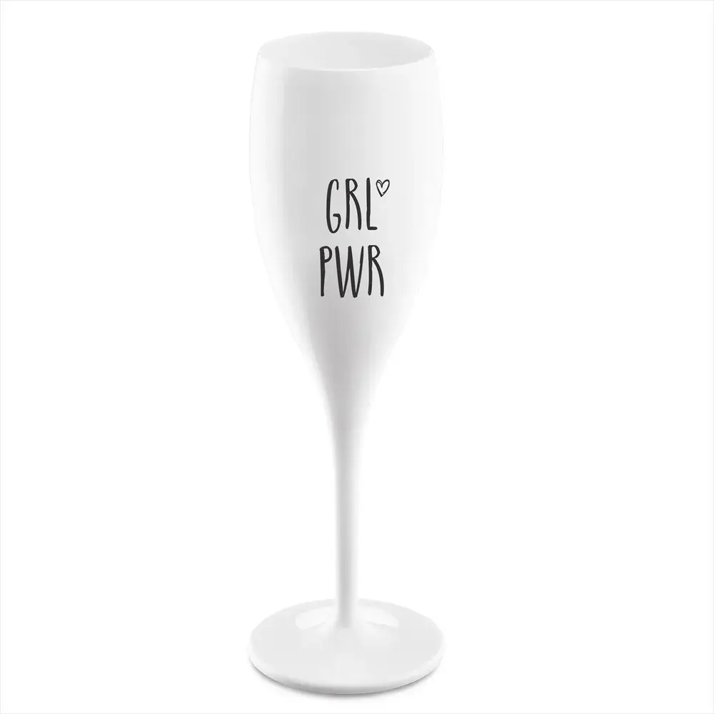 Cheers champagneglass med print 10 cl 6-pakning, Grl pwr