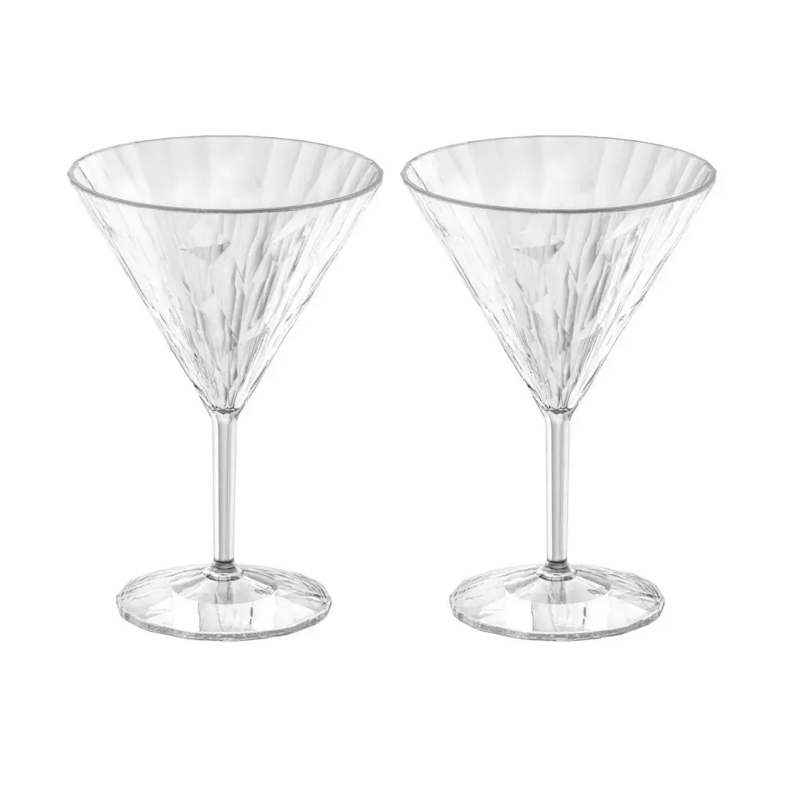 Club No. 12 martiniglass plast 25 cl 2-pakning, Krystallklar