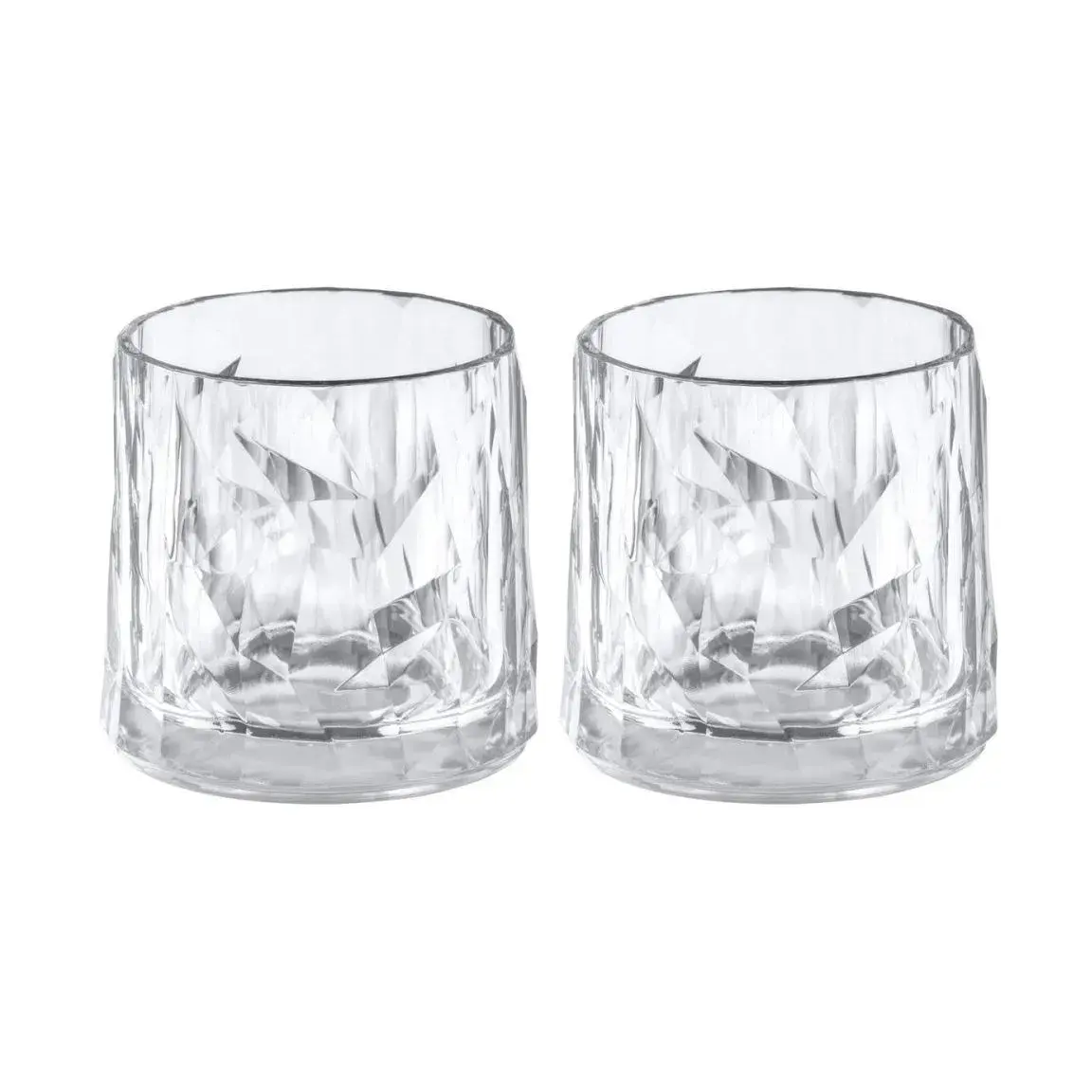 Club No. 2 tumblerglass plast 25 cl 2-pakning, Krystallklar