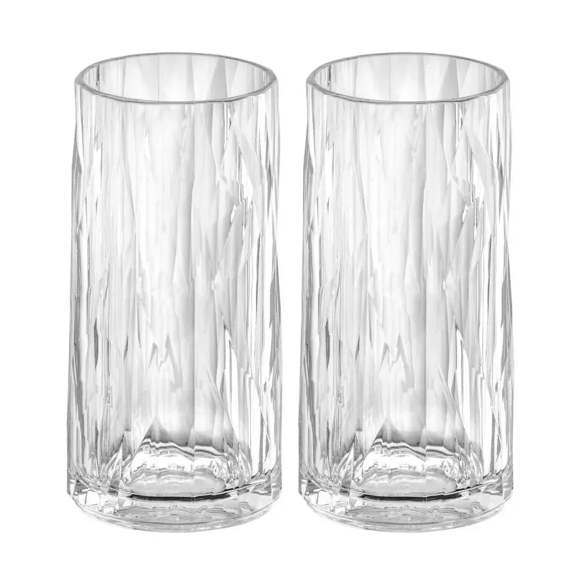 Club No. 8 drikkeglass plast 30 cl 2-pakning, Krystallklar