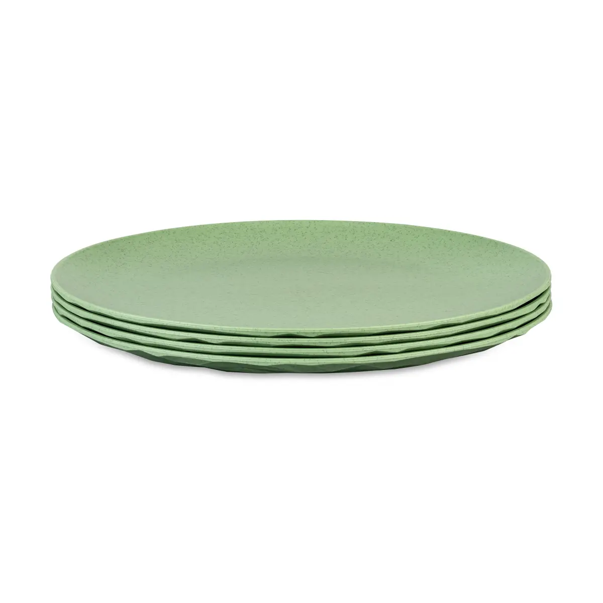 Club tallerken Ø26 cm 4-pakning biocirkulær termoplast, Nature leaf green