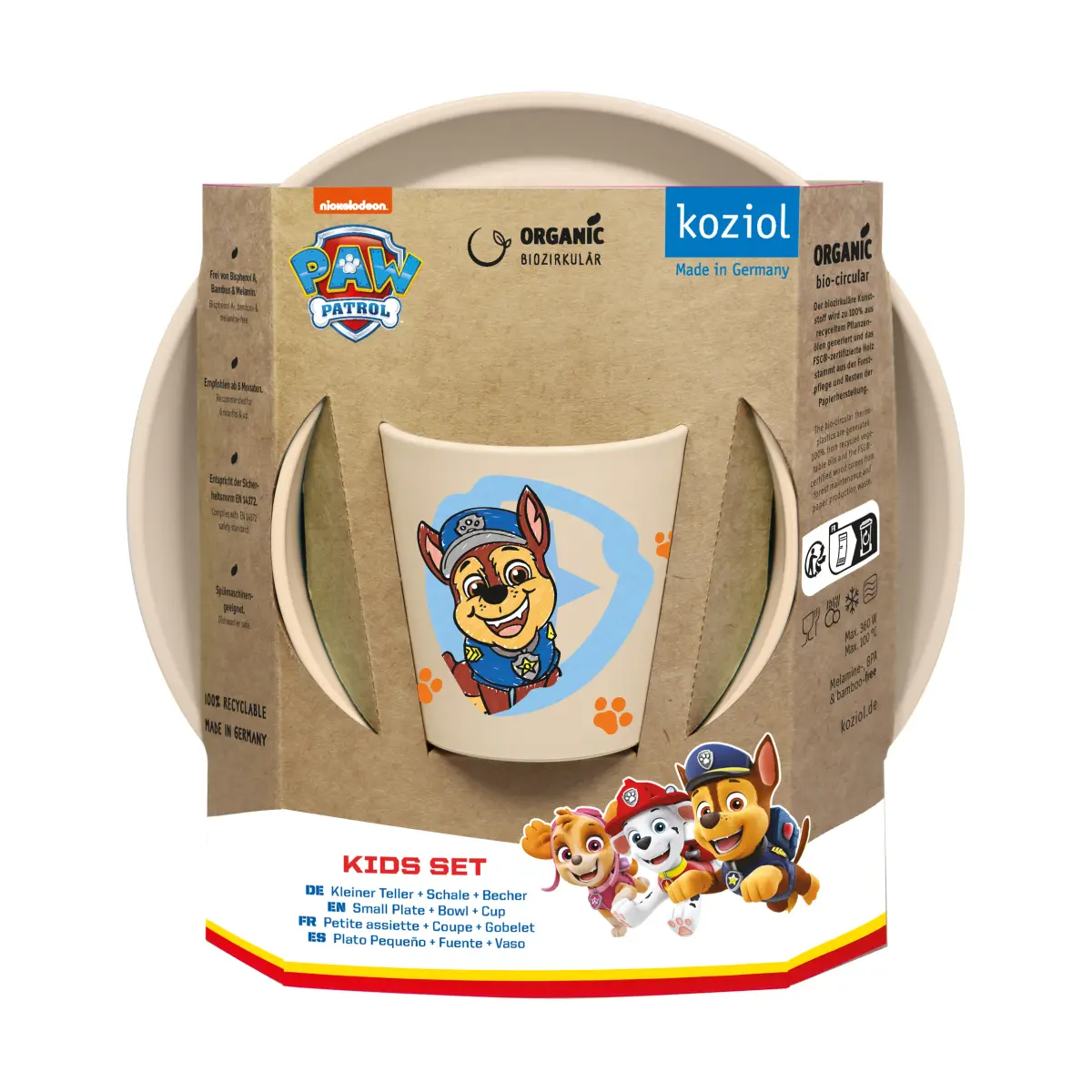 Connect Paw Patrol barneservise 3 deler, Beige