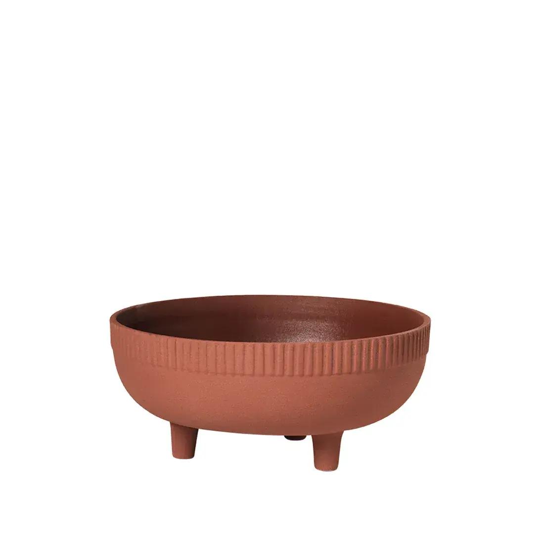 Krukke M Ø24x11 cm, Terracotta red