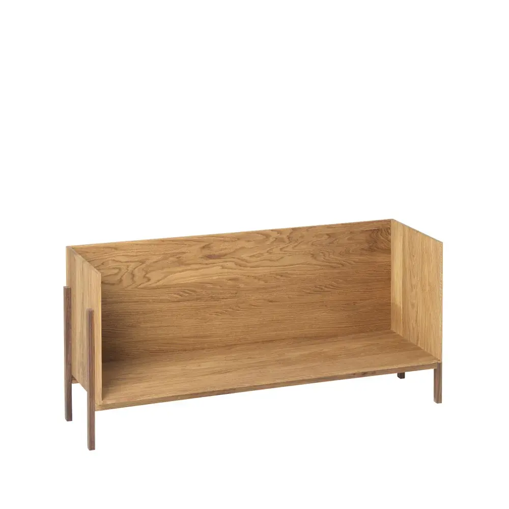 Stack hylle, Oak, single, mørkt oljede valnøttben