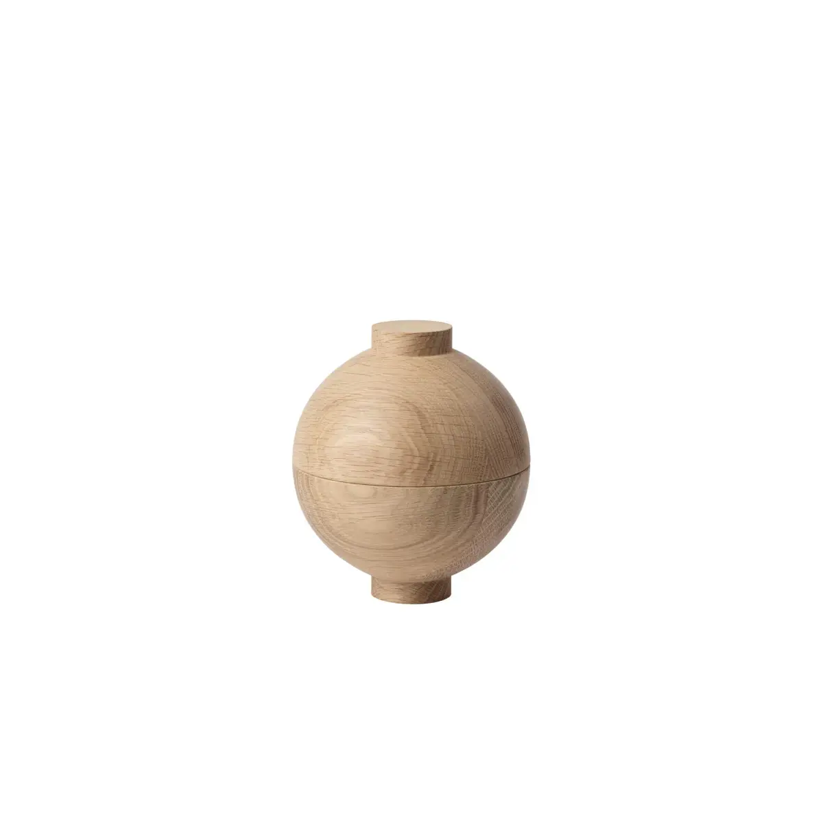 Wooden Sphere skål Ø12x15 cm, Eik