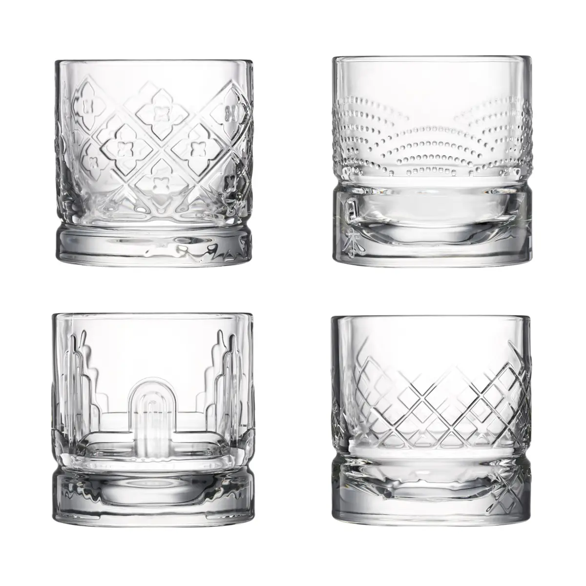 Dandy whiskeyglass 4 deler, Klar