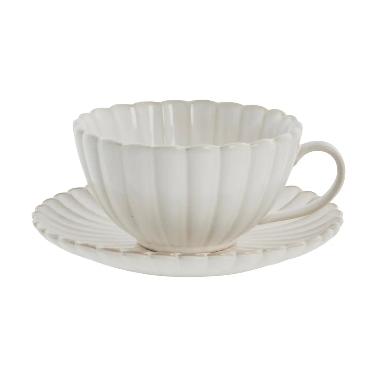Camille kopp med skål, Off White