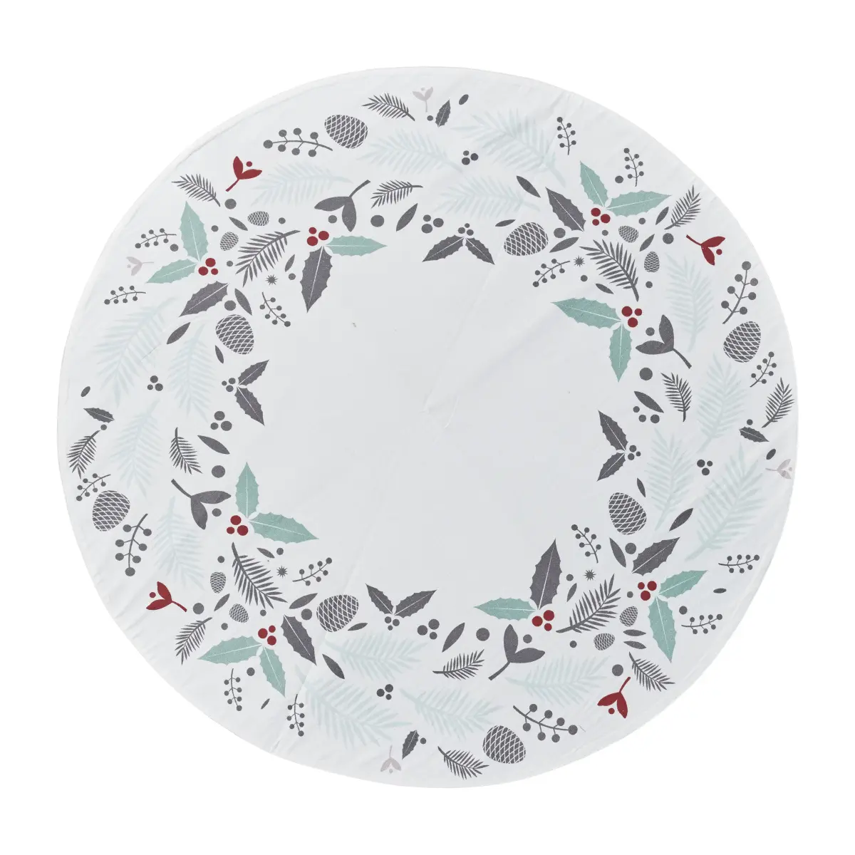 Cristivia julgransmatta Ø110 cm, white-multi