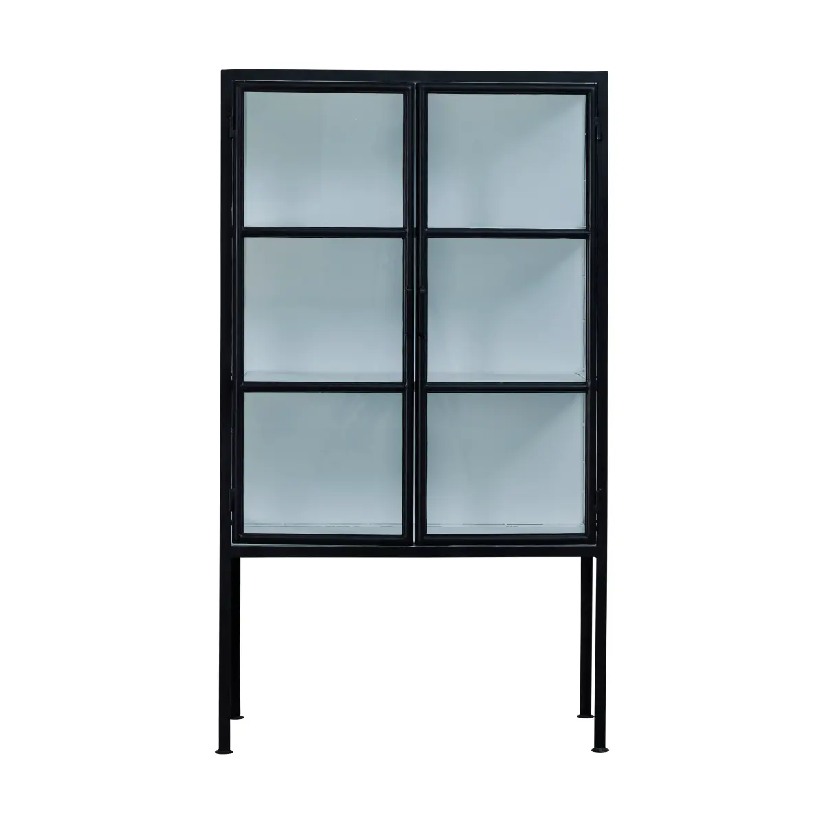 Depot vitrineskap 85x40x150 cm, Black-White