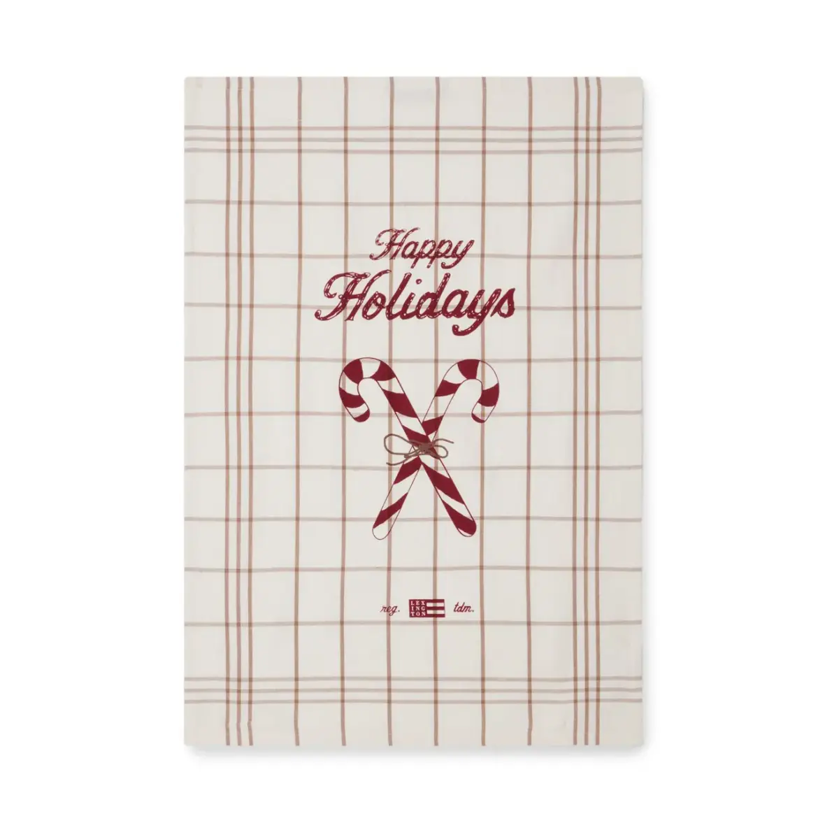 Candy Cane Organic Cotton kjøkkenhåndkle 50 x 70 cm, White-beige-gray