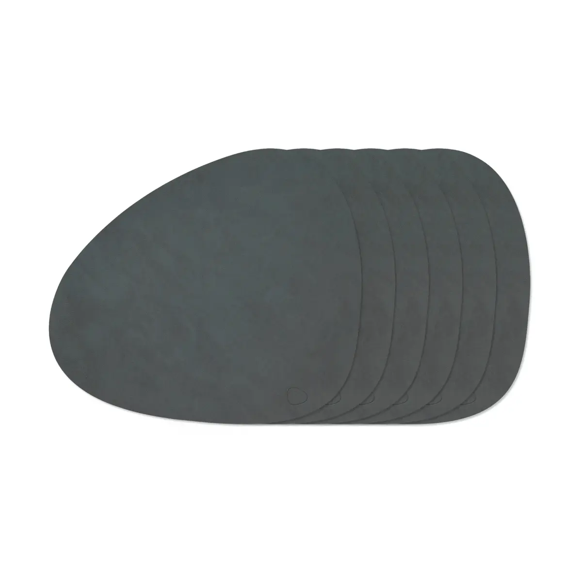 Nupo Curve bordbrikke-sett, Antrasitt, 6-pakning