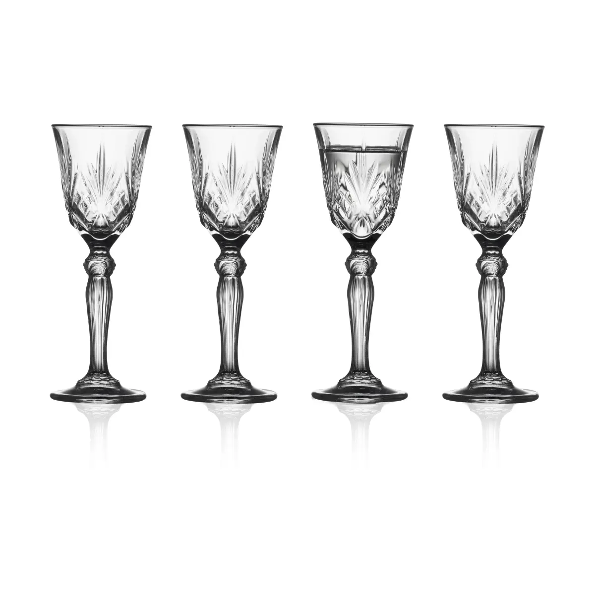 Melodia snapsglass på fot 5 cl 4-pakning, Clear