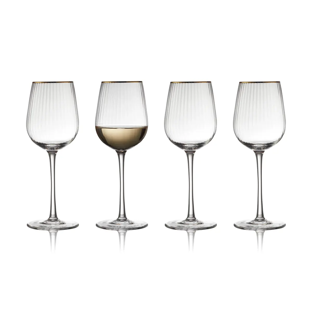 Palermo Gold hvitvinsglass 30 cl 4-pakning, Klar-gull