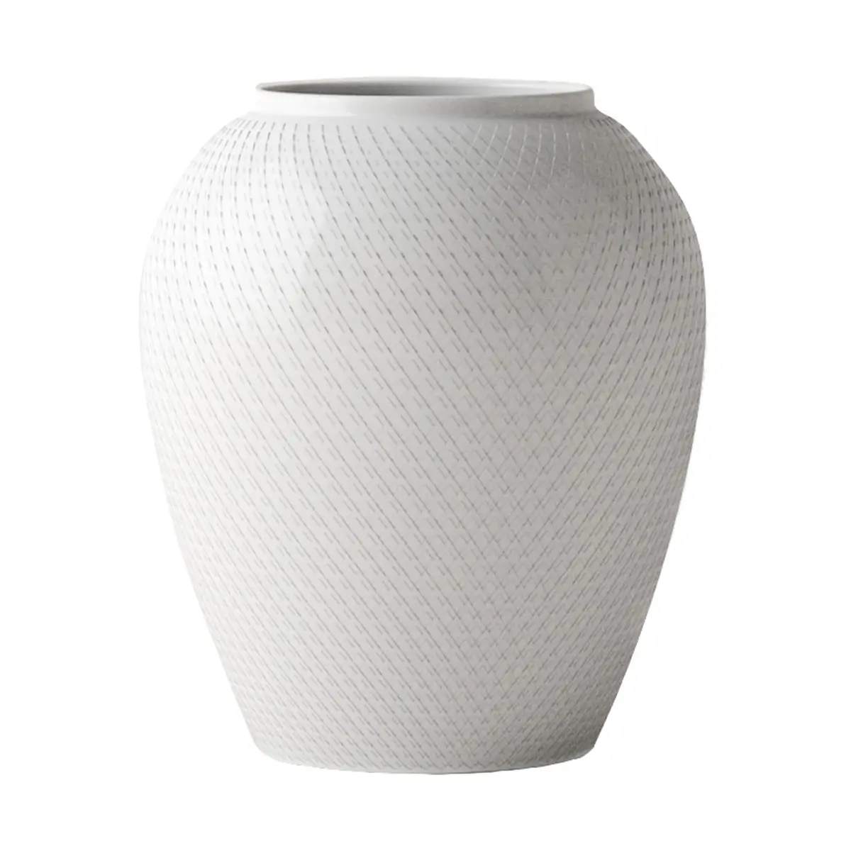 Rhombe vase Ø 21,5 cm, Hvit