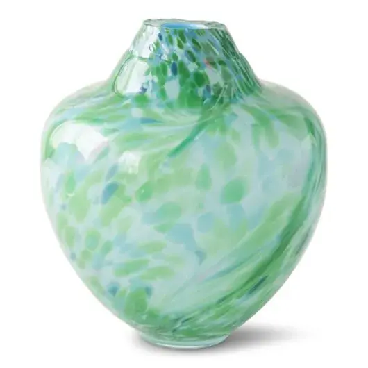 Unik krystallglass skulptur medium 24 cm, Grønn