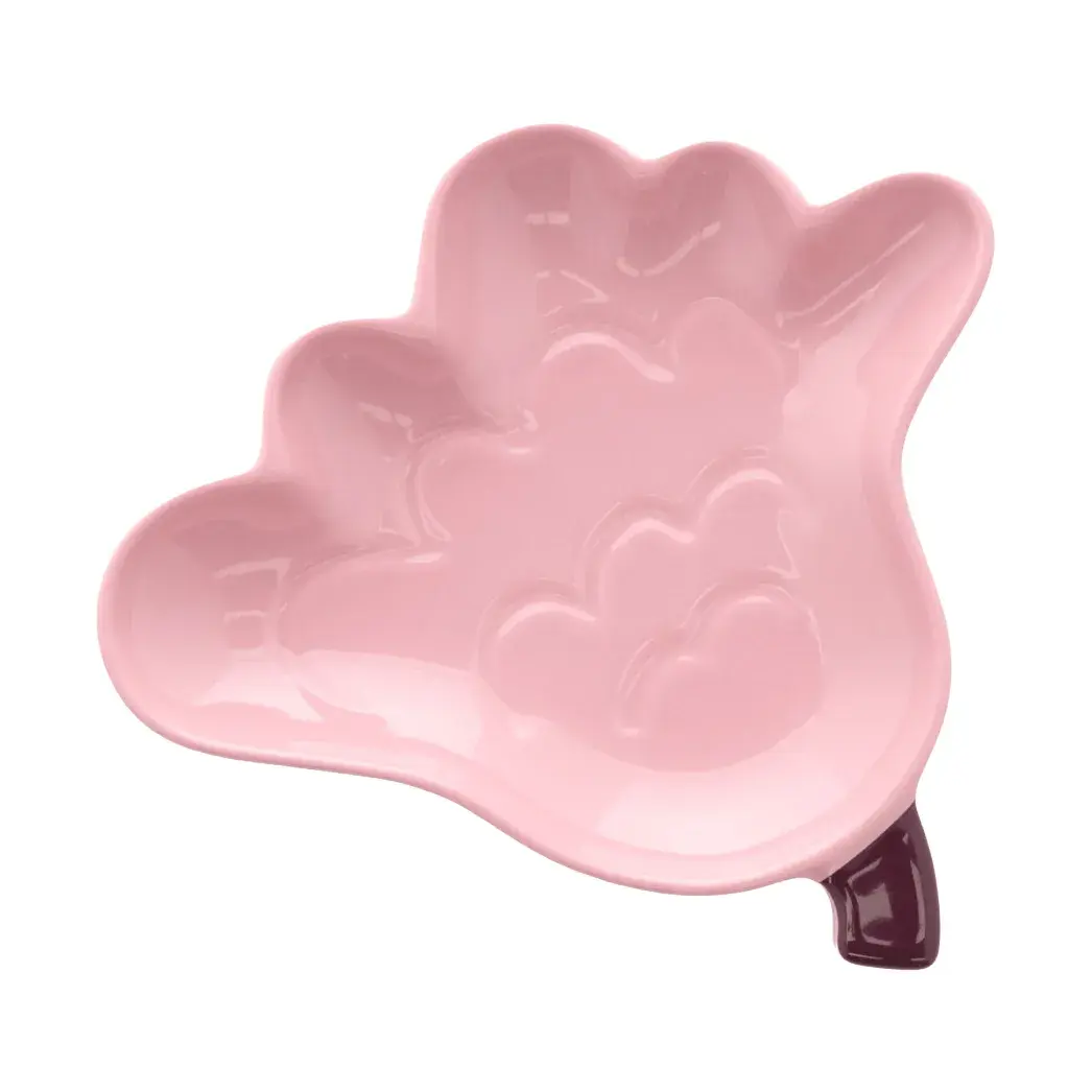 Kukasta Kukkaan asjett, Pink-petrol, Ø15 cm