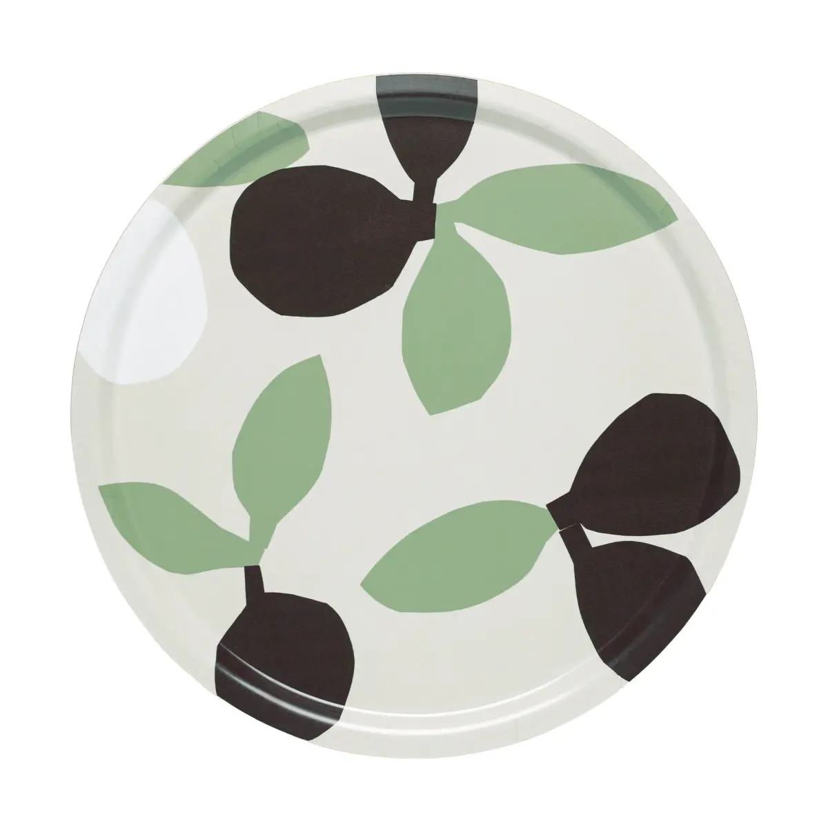 Omppo brett, Linen, sage, black brown, white, 46 cm
