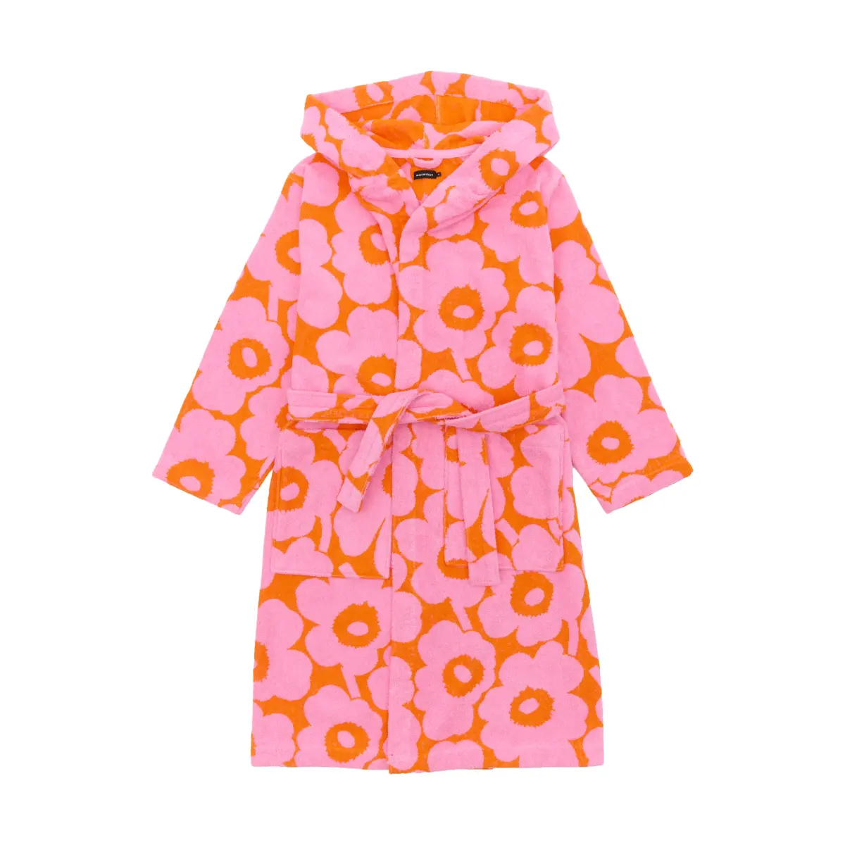 Pieni Unikko badekåpe S, Orange-pink