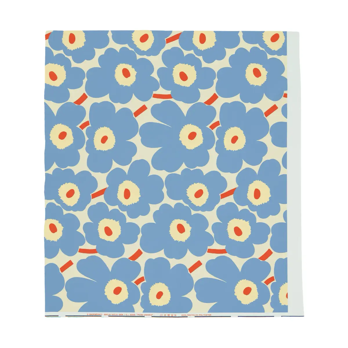 Pieni unikko utendørsstoff, Off white-light blue-melon-orange red