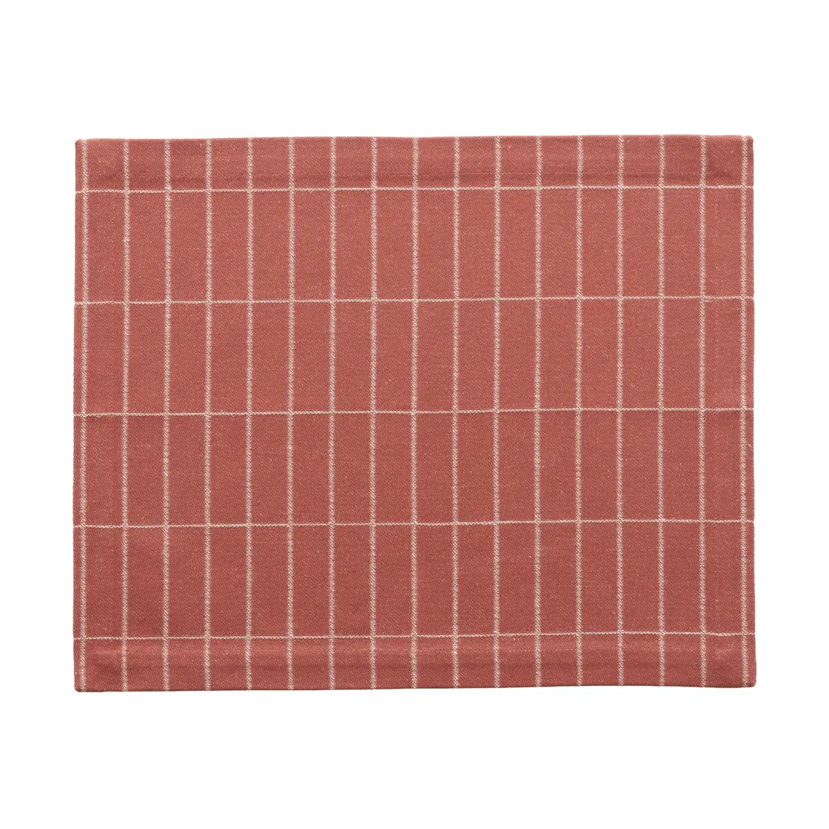Tiiliskivi vevd bordbrikke, Chestnut-off white, 31x42 cm