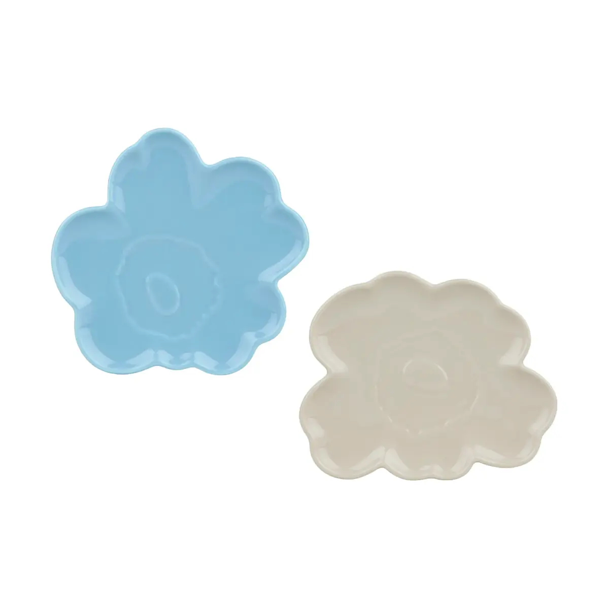 Unikko formet fat 2-pack, Forget-me-not, stoneware